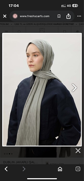 Fresh Dublin Jakarlı Gri şal - Görsel 2