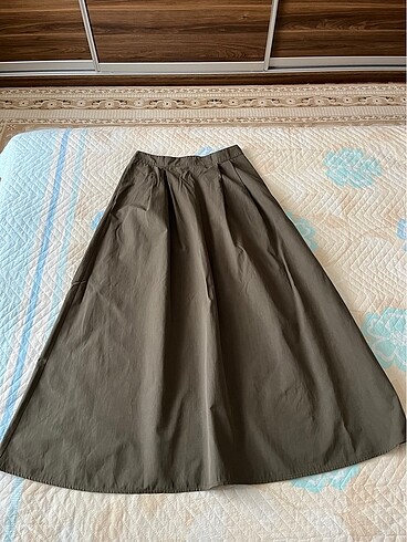 Be Blue Haki Poplin Etek - Görsel 6