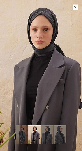 Fresh Wave Jakarlı Şal Antrasit - Görsel 2