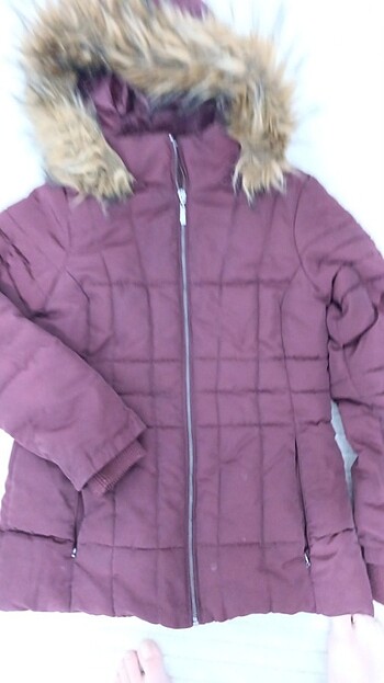 s Beden bordo Renk Bordo içi polarli şu geçirmez mont