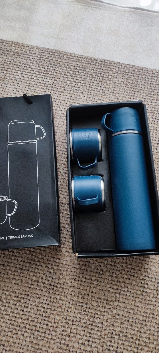 Mavi Termos Seti - 500 ml Çocuklar İçin - Görsel 4