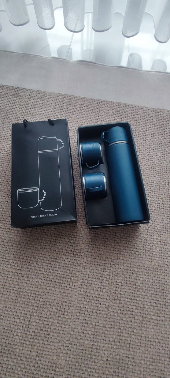 Mavi Çocuk Termos Seti ve Bardaklar - Görsel 2