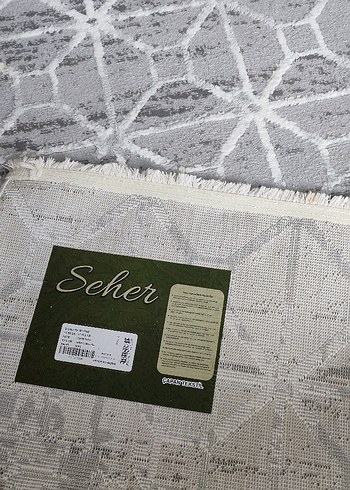 Gri Yılan Desenli Modern Halı - Görsel 2