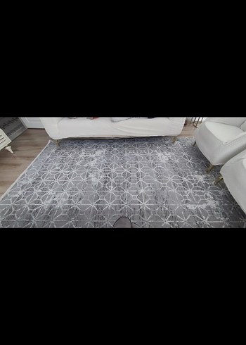 Gri Yılan Desenli Modern Halı - Görsel 4