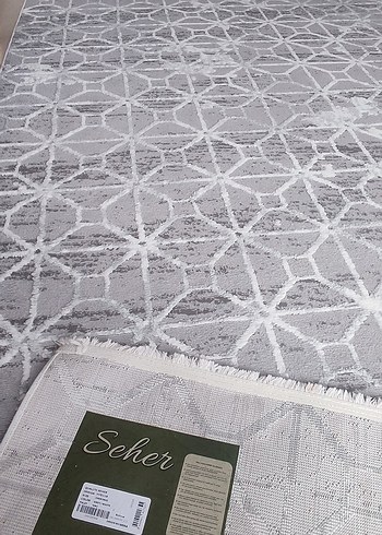 Gri Yılan Desenli Modern Halı - Görsel 3