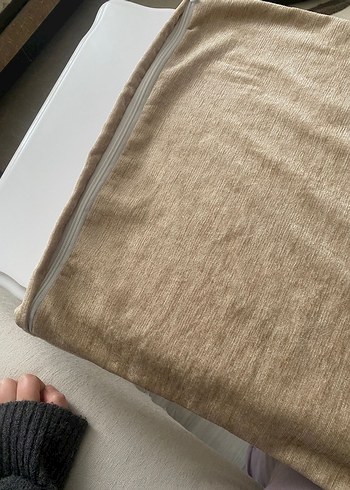 Bej Düz Modern Kırlent Kılıfı - Görsel 2