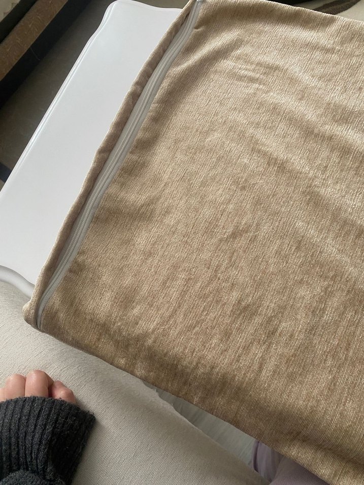 Bej Düz Modern Kırlent Kılıfı - Görsel 2