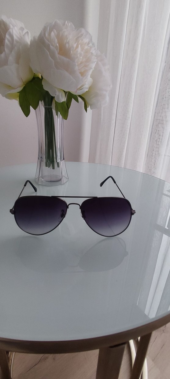 Gri Minimalist Gotik Kadın Güneş Gözlüğü - Görsel 3