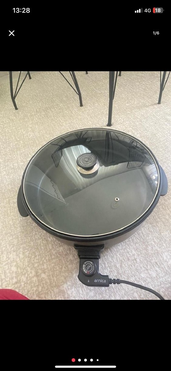 Arnica Siyah Elektrikli Tava - Görsel 2