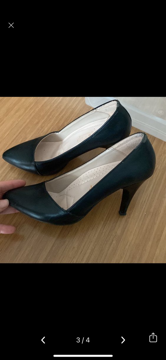 Siyah topuklu ayakkabı - Görsel 3
