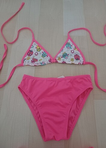 Diğer Kız Çocuk Pembe Desenli Bikini
