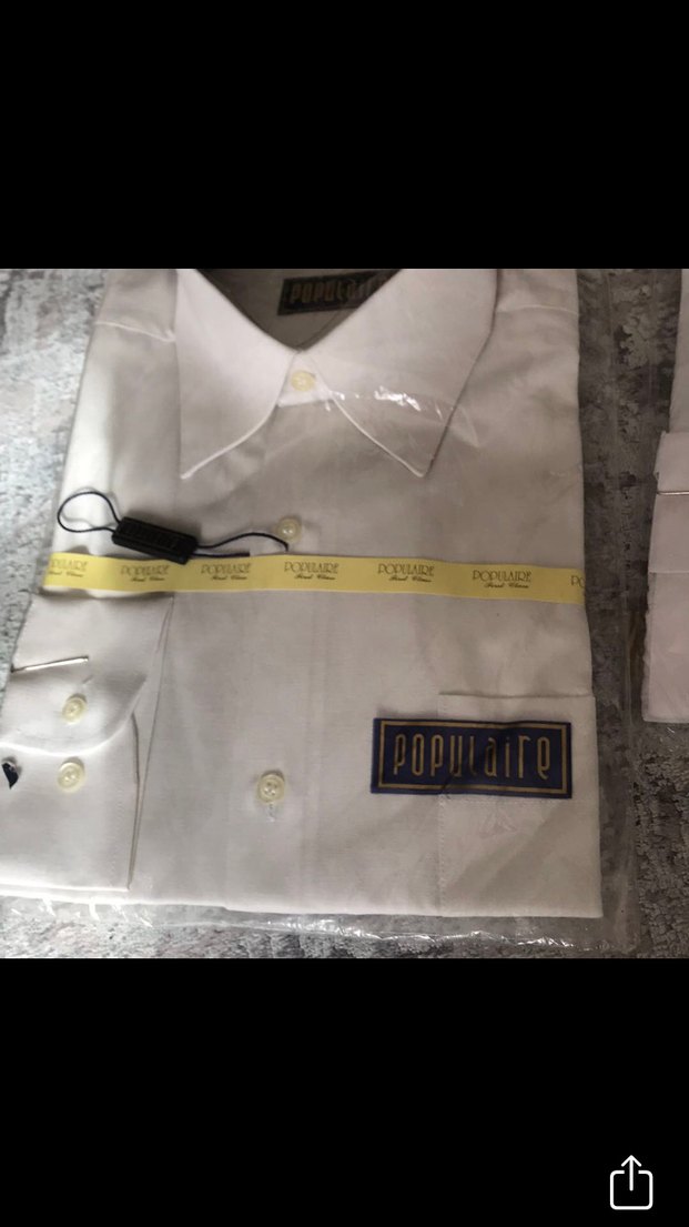 Beyaz Kısa ve uzun Kollu Bel Detaylı Erkek Gömlek - Görsel 4