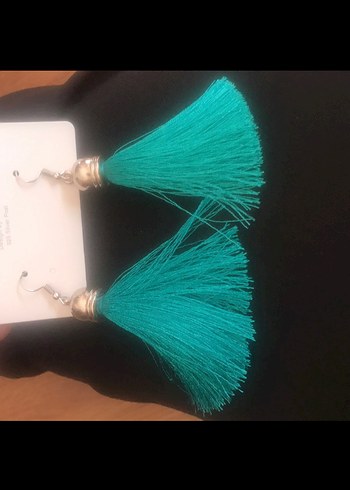 Parlak Renkli Taşlı Uzun Kadın Küpeler - Görsel 16