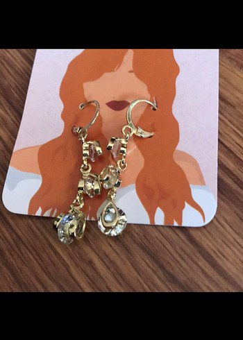 Parlak Renkli Taşlı Uzun Kadın Küpeler - Görsel 18