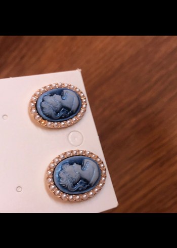 Vintage Mini Beaded Küpe - Görsel 2