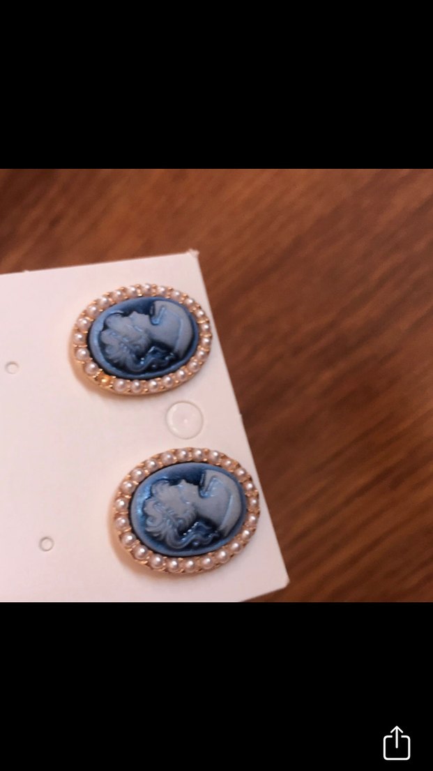 Vintage Mini Beaded Küpe - Görsel 2