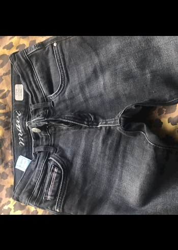 Gri Dar Kesim Biker Denim Erkek Kot Pantolon - Görsel 4