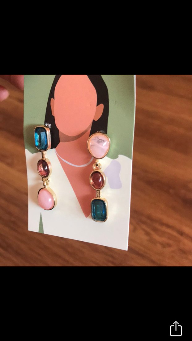 Renkli Boncuklu Uzun Bohem Küpe - Görsel 2