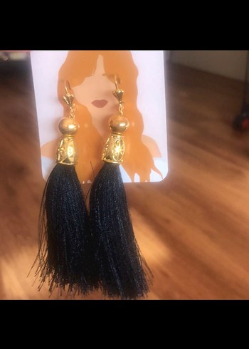 Beyaz Püsküllü Bohem Midi Küpe - Görsel 4