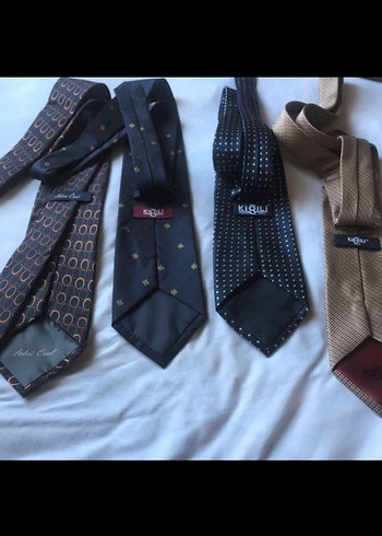 Erkek Kahverengi ve Siyah Kravat Seti - Görsel 2
