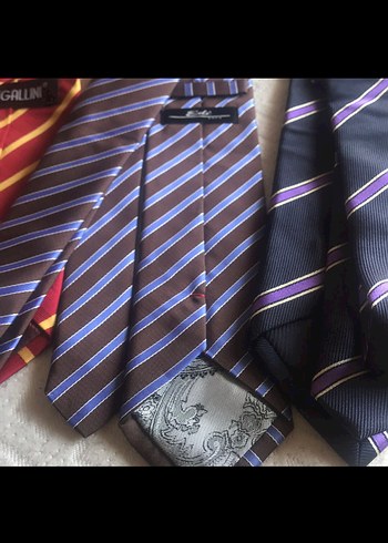 Erkek Kahverengi ve Siyah Kravat Seti - Görsel 14