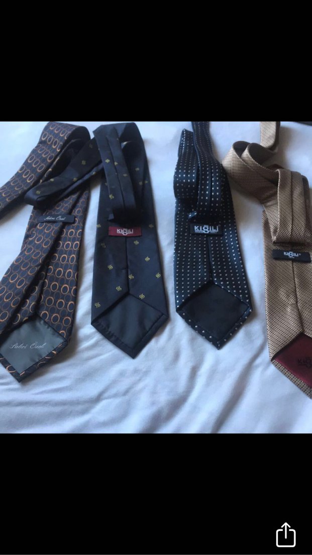 Erkek Kahverengi ve Siyah Kravat Seti - Görsel 2