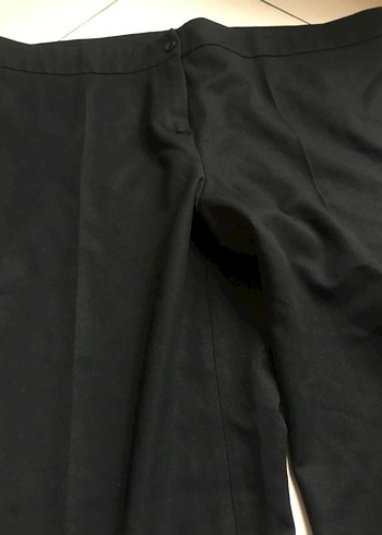Siyah Kadın Kumaş Pantolon Midi Boy - Görsel 12