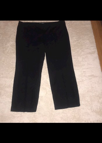 Siyah Kadın Kumaş Pantolon Midi Boy - Görsel 7