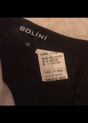 Siyah Kadın Kumaş Pantolon Midi Boy - Görsel 2