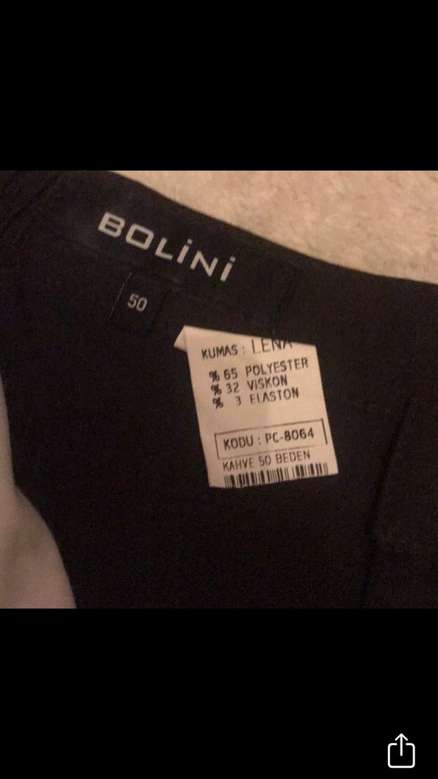 Siyah Kadın Kumaş Pantolon Midi Boy - Görsel 2