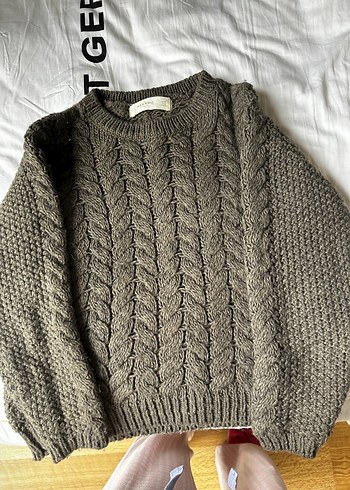 Mudo M&N Knit Kahverengi Kalın Örgü Kazak