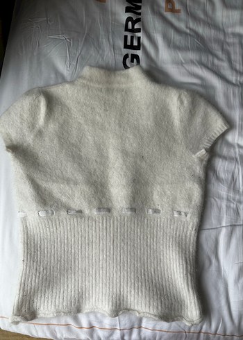 s Beden ON Fashion Beyaz Angora Karışımlı Triko
