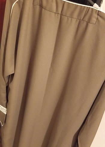 Kahverengi Nakışlı Uzun umre mevlüt elbisesi - Görsel 6