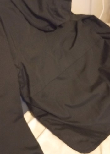 Fermuarlı Siyah Erkek Kapüşonlu mont - Görsel 5