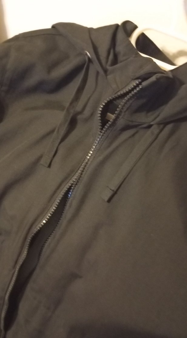 Fermuarlı Siyah Erkek Kapüşonlu mont - Görsel 3