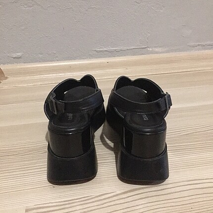 36 Beden siyah Renk siyah dolgu topuk sandalet