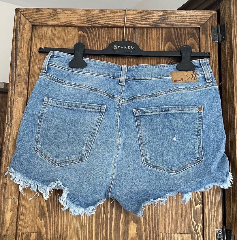 Kadın Mavi Mini Şort - Görsel 2
