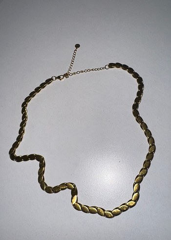 Altın Renk Zincir Kolye - Görsel 2