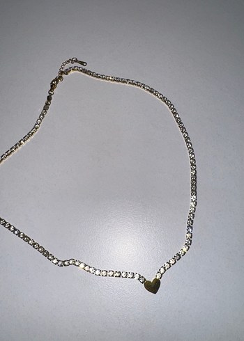 Zincir Detaylı Altın Renk Midi Kolye - Görsel 2