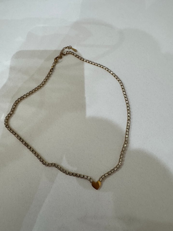 Zincir Detaylı Altın Renk Midi Kolye - Görsel 3