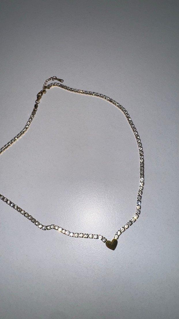 Zincir Detaylı Altın Renk Midi Kolye - Görsel 2