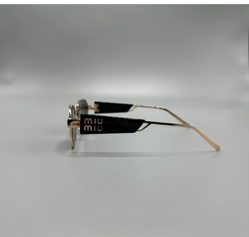 Klasik Altın Miu Miu Kadın Güneş Gözlüğü - Görsel 4