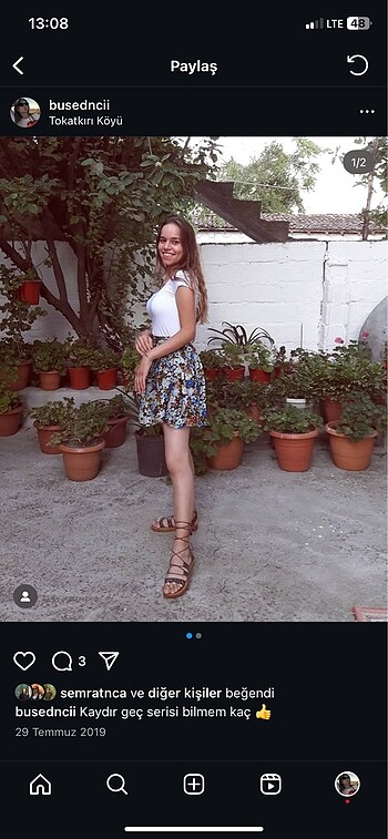Çiçekli Etek