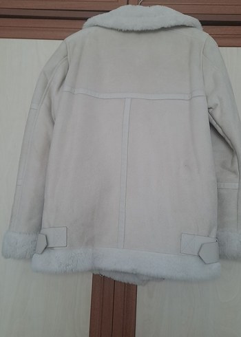 s Beden ten rengi Renk Kürklü Bej Süet Kadın Ceket