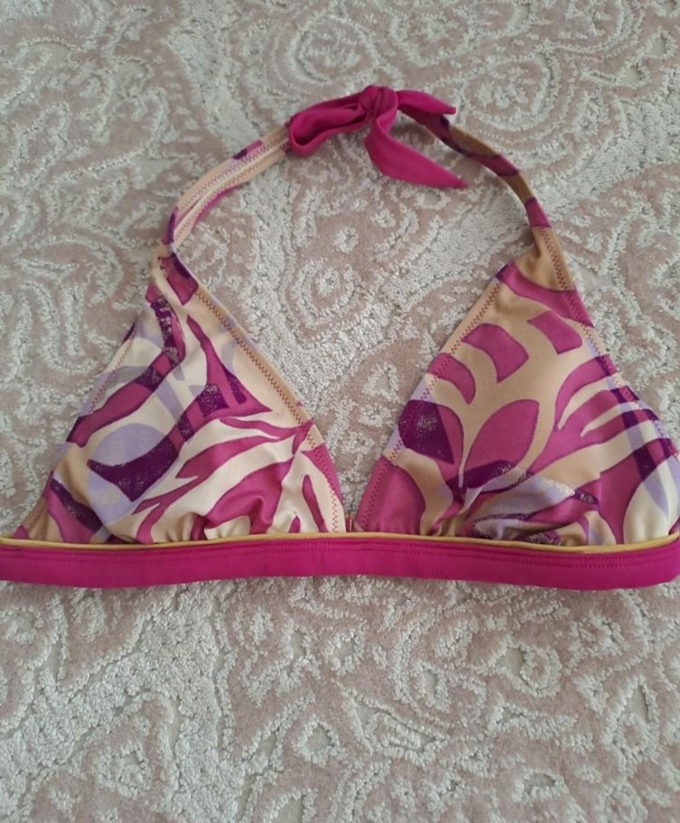 Pembe Bağlamalı Mini Bikini Takımı - Görsel 3