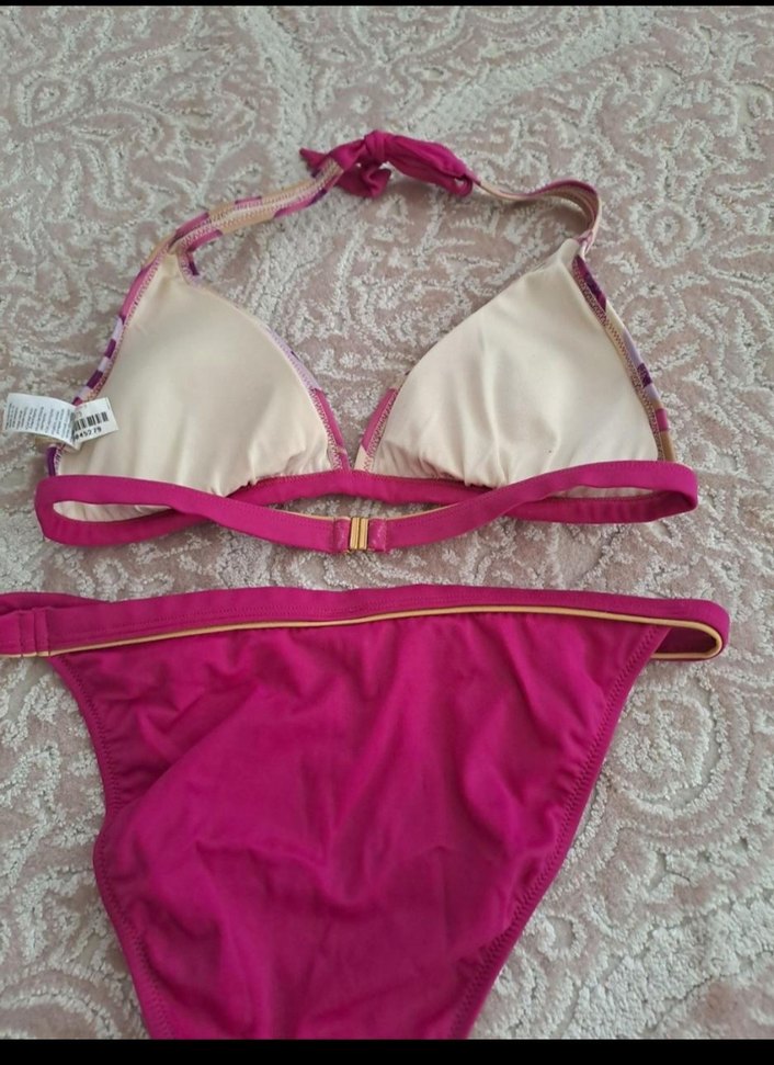 Pembe Bağlamalı Mini Bikini Takımı - Görsel 4
