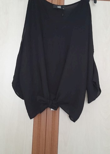 Siyah Bol Kesim Kadın Bluz - Görsel 6
