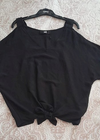 Siyah Bol Kesim Kadın Bluz - Görsel 4