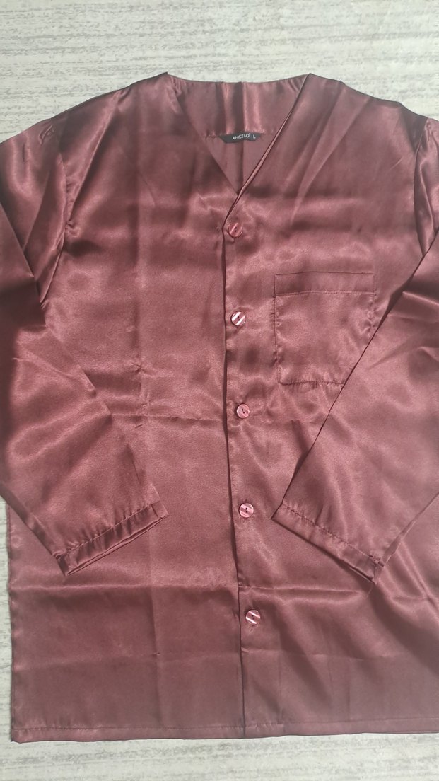 Bordo pijama takımı - Görsel 4