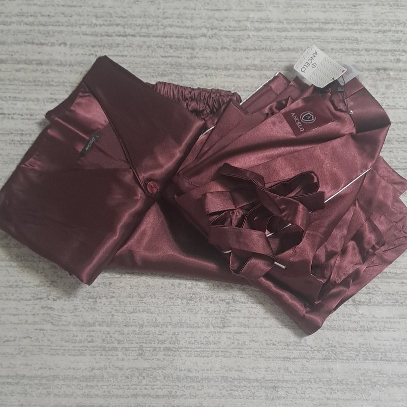 Bordo pijama takımı - Görsel 2